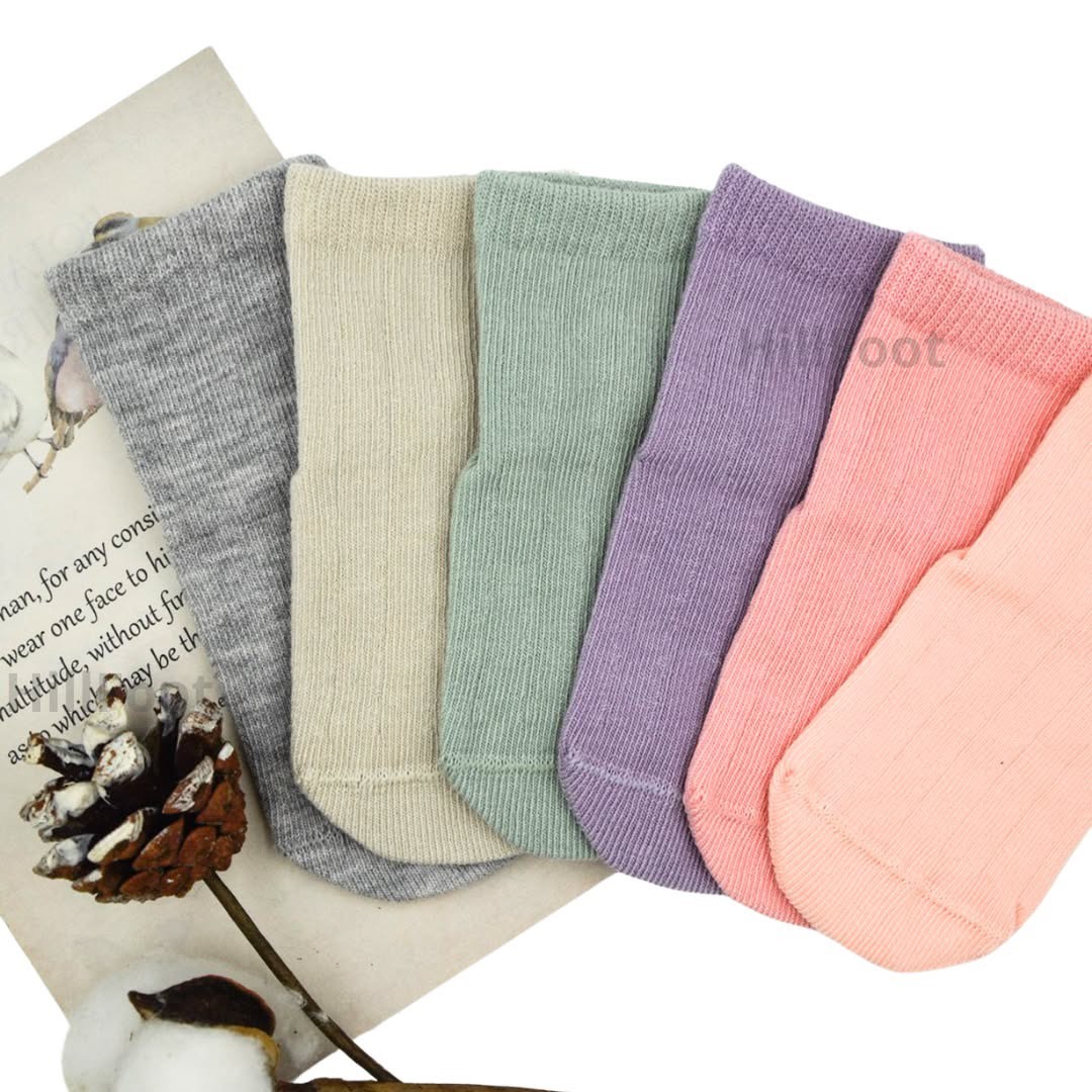 素色腳尖安心縫線寶寶襪