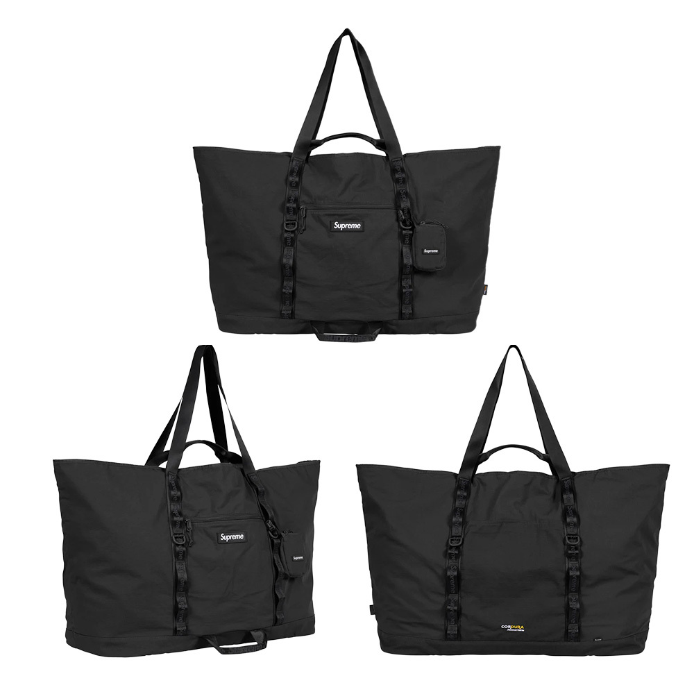 Supreme 26SSX-Large Tote Bag Utility Pouch 托特包 防水 Cordura 抗撕裂 黑/卡其/紫色/紅迷彩 SS26B3