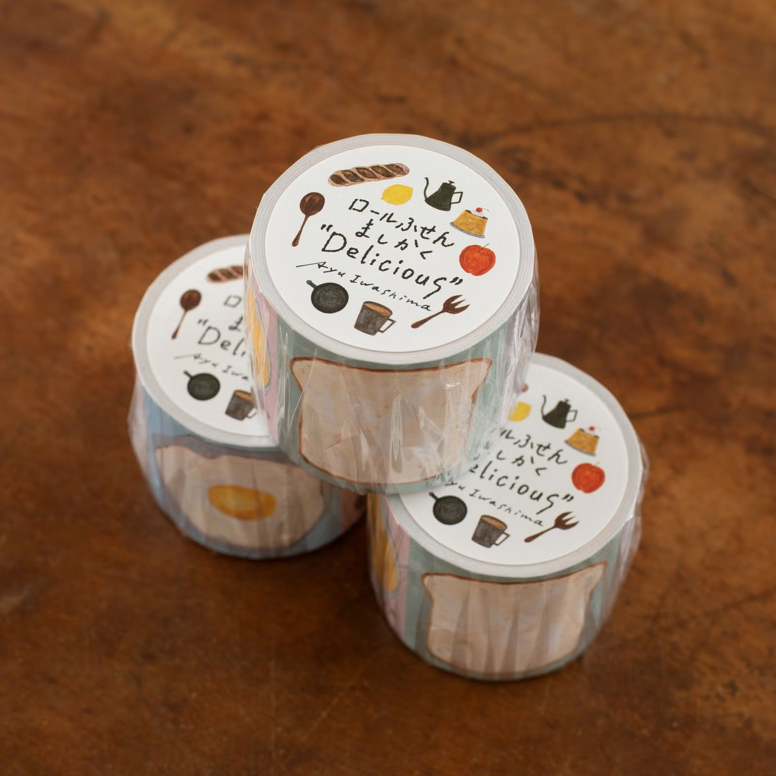 方形 捲式便利貼 | いわしまあゆ「Delicious」 / 手紙社 / JAPAN