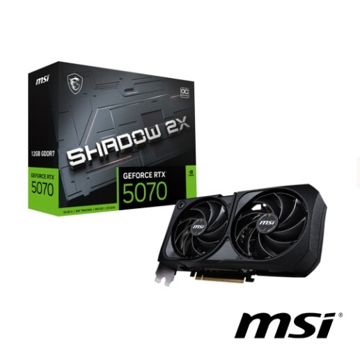 MSI 微星GeForce RTX 5070 12G SHADOW 2X OC 顯示卡(黑色)