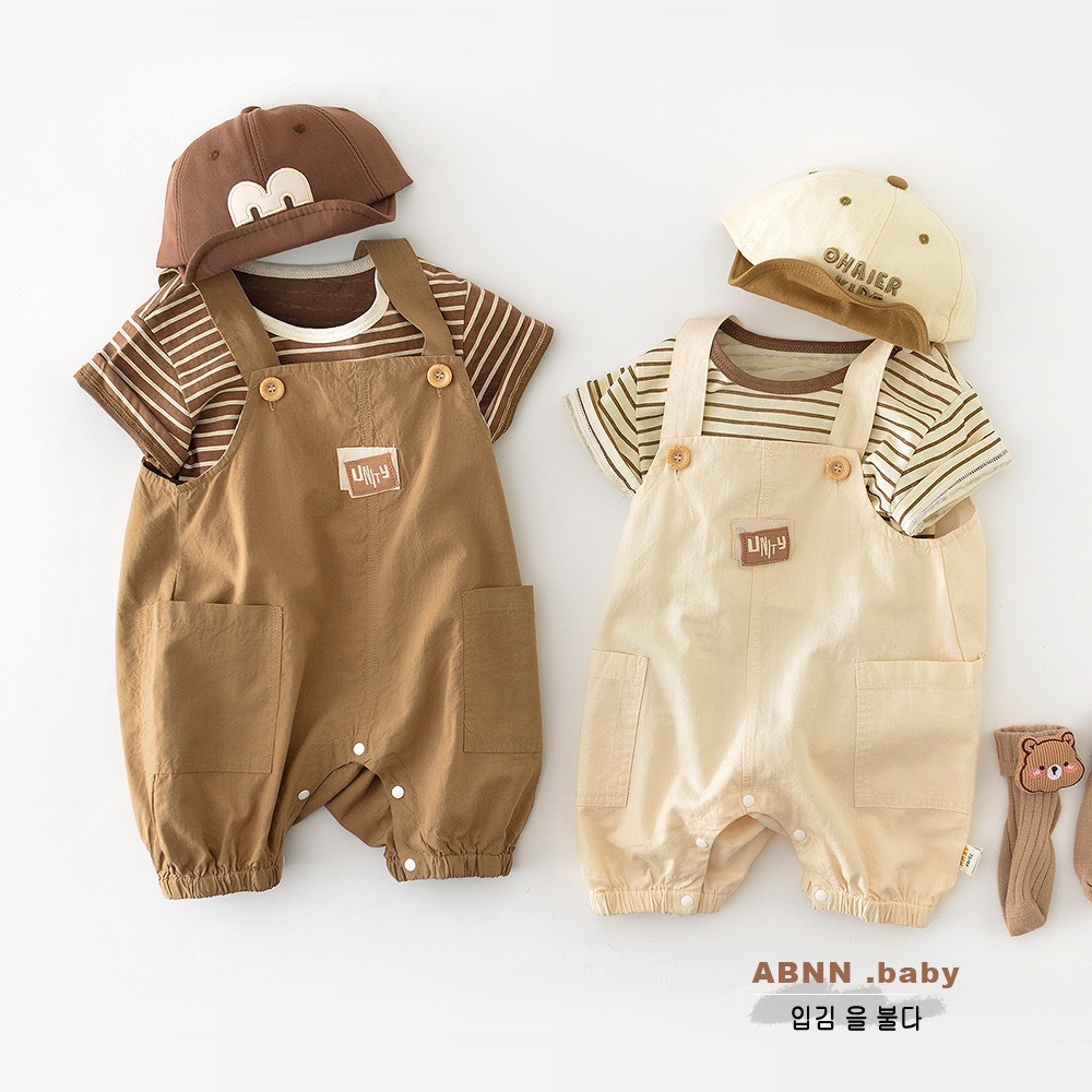 簡約休閒吊帶褲