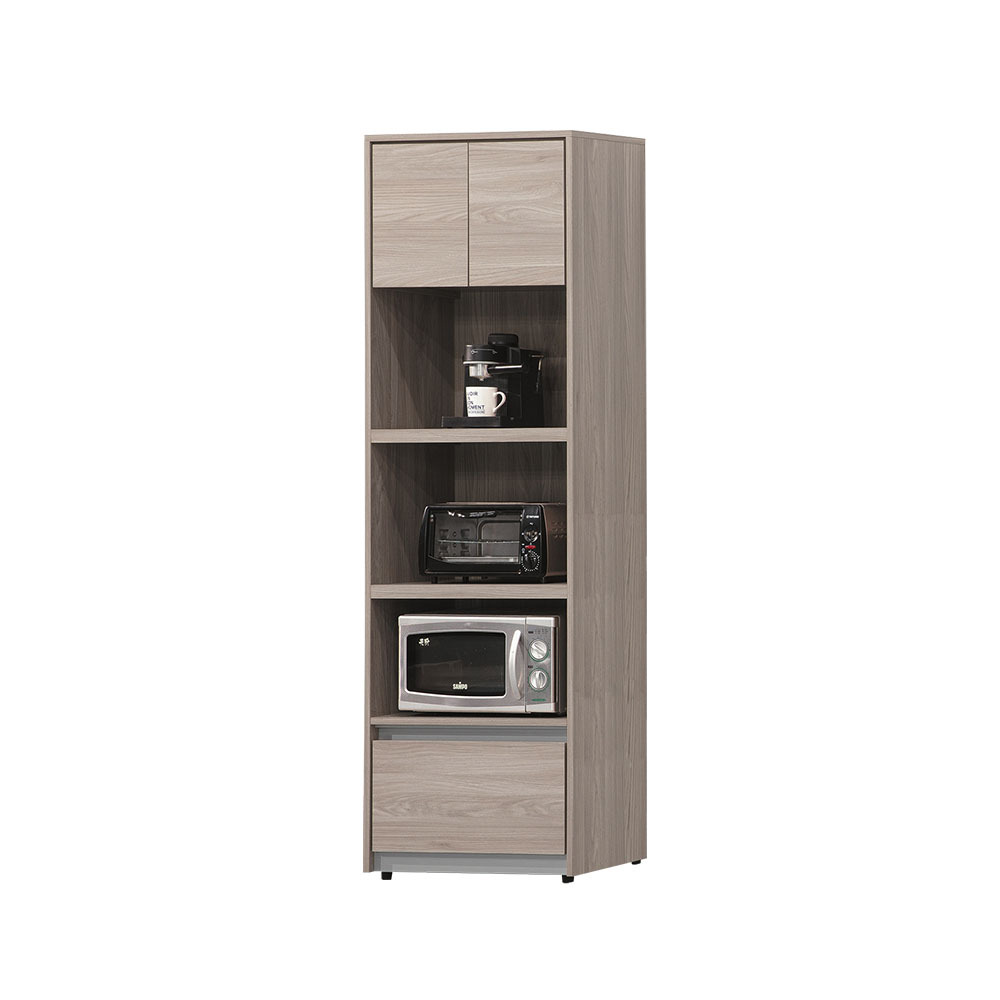 柏蒂家居-拉赫曼2尺二門一抽高餐櫃/電器收納櫃/碗盤置物櫃