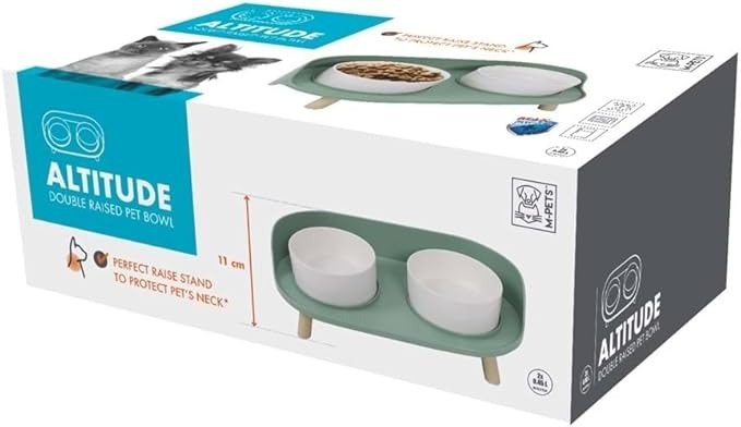 M-Pets 易洗防污陶瓷雙碗連架