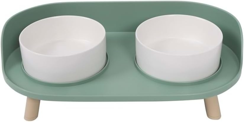 M-Pets 易洗防污陶瓷雙碗連架