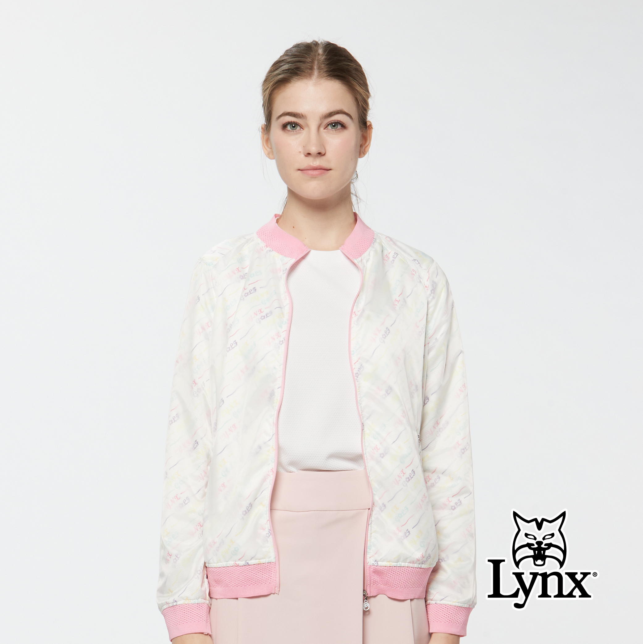 女款防風透氣吸濕排汗雙層立領外套/夾克