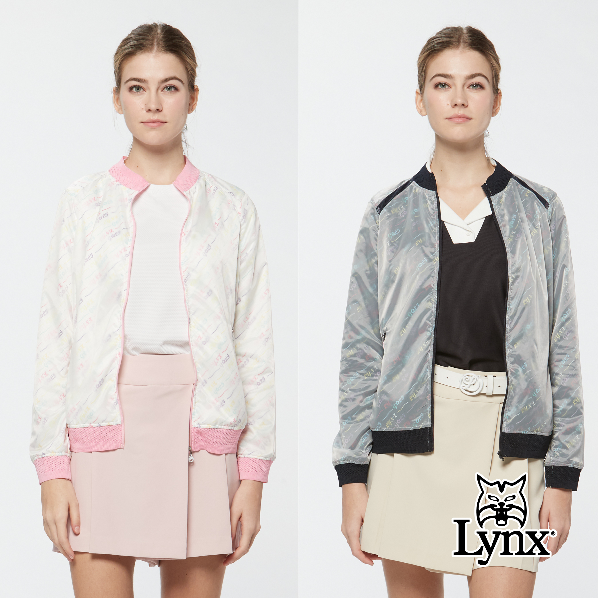 女款防風透氣吸濕排汗雙層立領外套/夾克