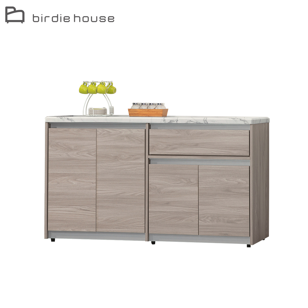 柏蒂家居-拉赫曼5尺四門一抽仿石面餐櫃/電器櫃/碗盤收納櫃/置物矮櫃
