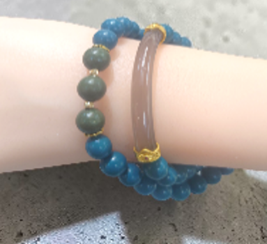 0311PA04-PAT姐健康養生-藥師佛合香珠8mm雙圈手串手圍: 15-16.5cm  (可經師傅開光)（A4）