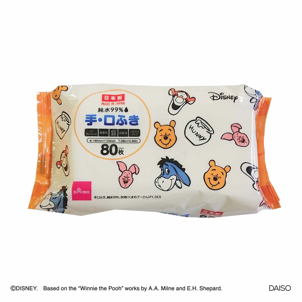 口手部濕紙巾/小熊維尼 80入