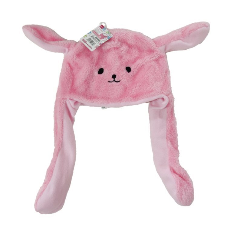 復活節造型毛絨帽/粉色兔子