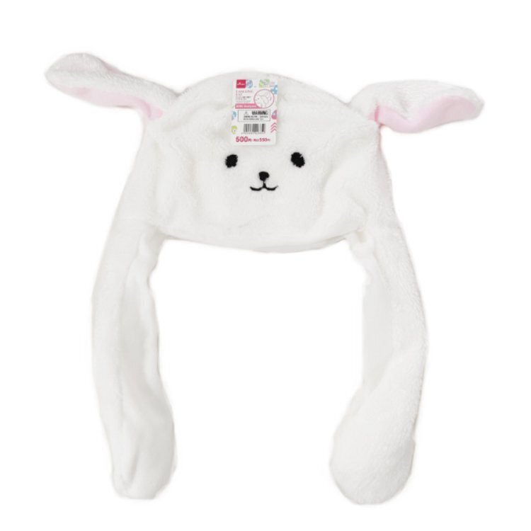 復活節造型毛絨帽/白色兔子