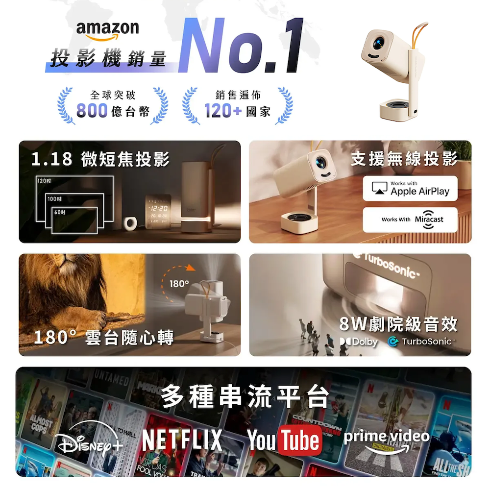 活動優惠~4/30贈收納包【Yaber】小影霸 T1 Pro｜120 吋巨幕