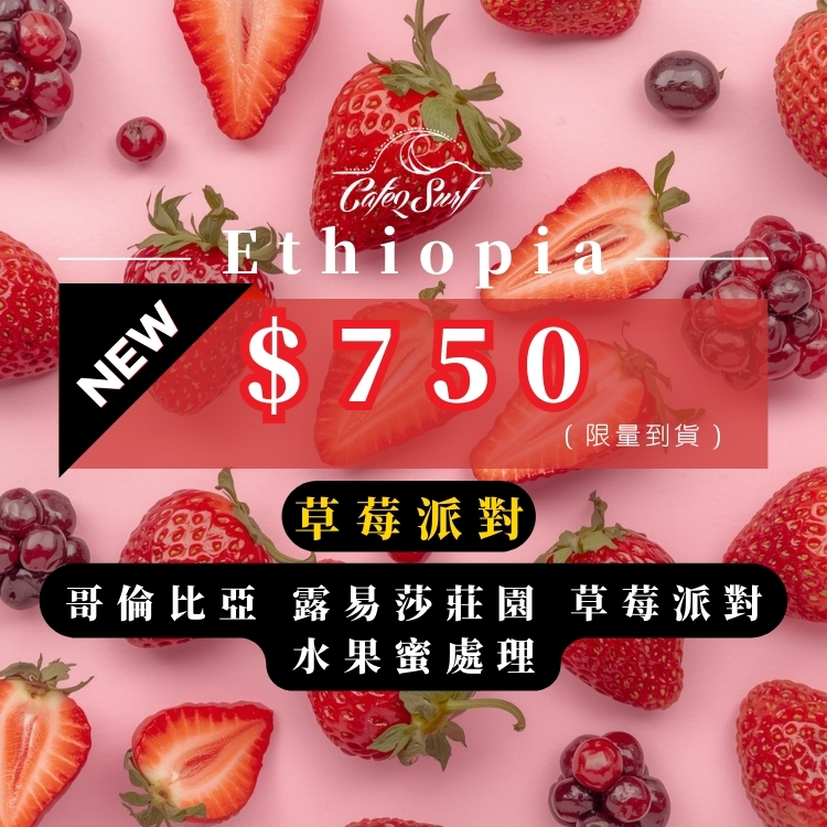 新品甜價 $750（前50包）草莓派對｜哥倫比亞 露易莎莊園 草莓派對 水果蜜處理｜咖啡豆 227g