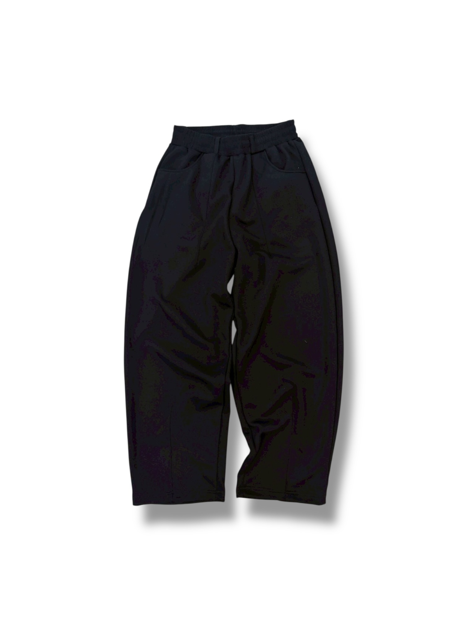 Symphony 褲子-高克數棉褲-褲頭有皮帶環設計（黑）