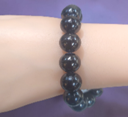 0311PA08-PAT姐健康養生-黑水龍珠12mm手串手圍: 15.5cm  (可經師傅開光)（A8）