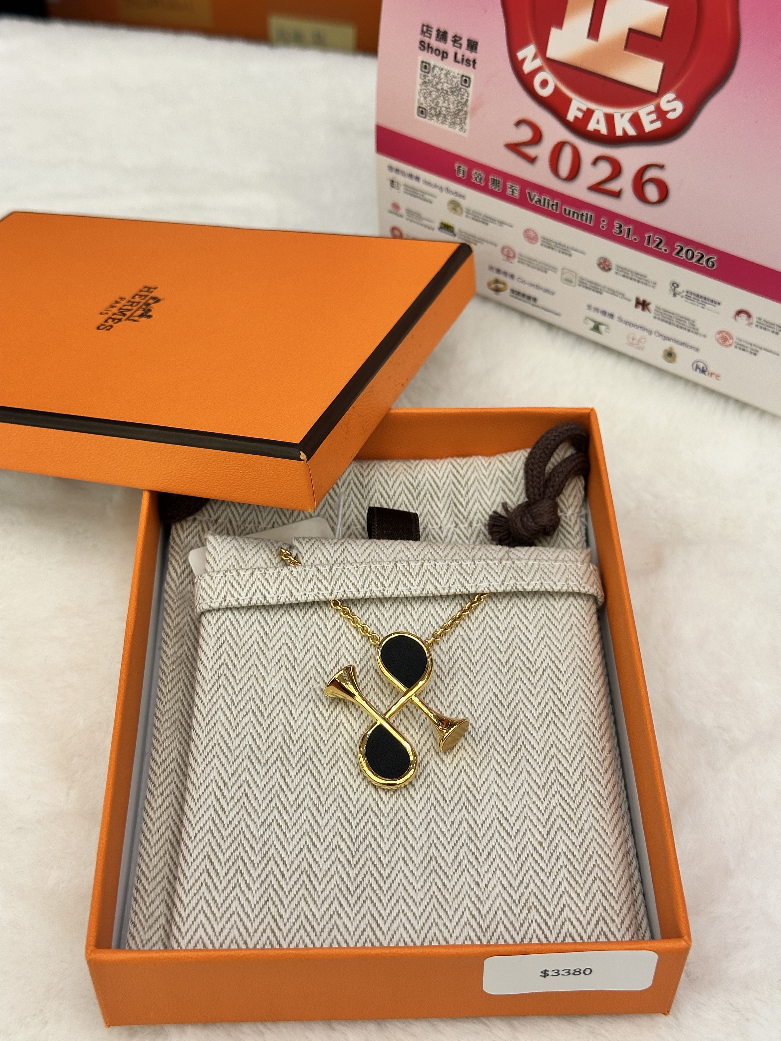 Hermes Cor H brooch