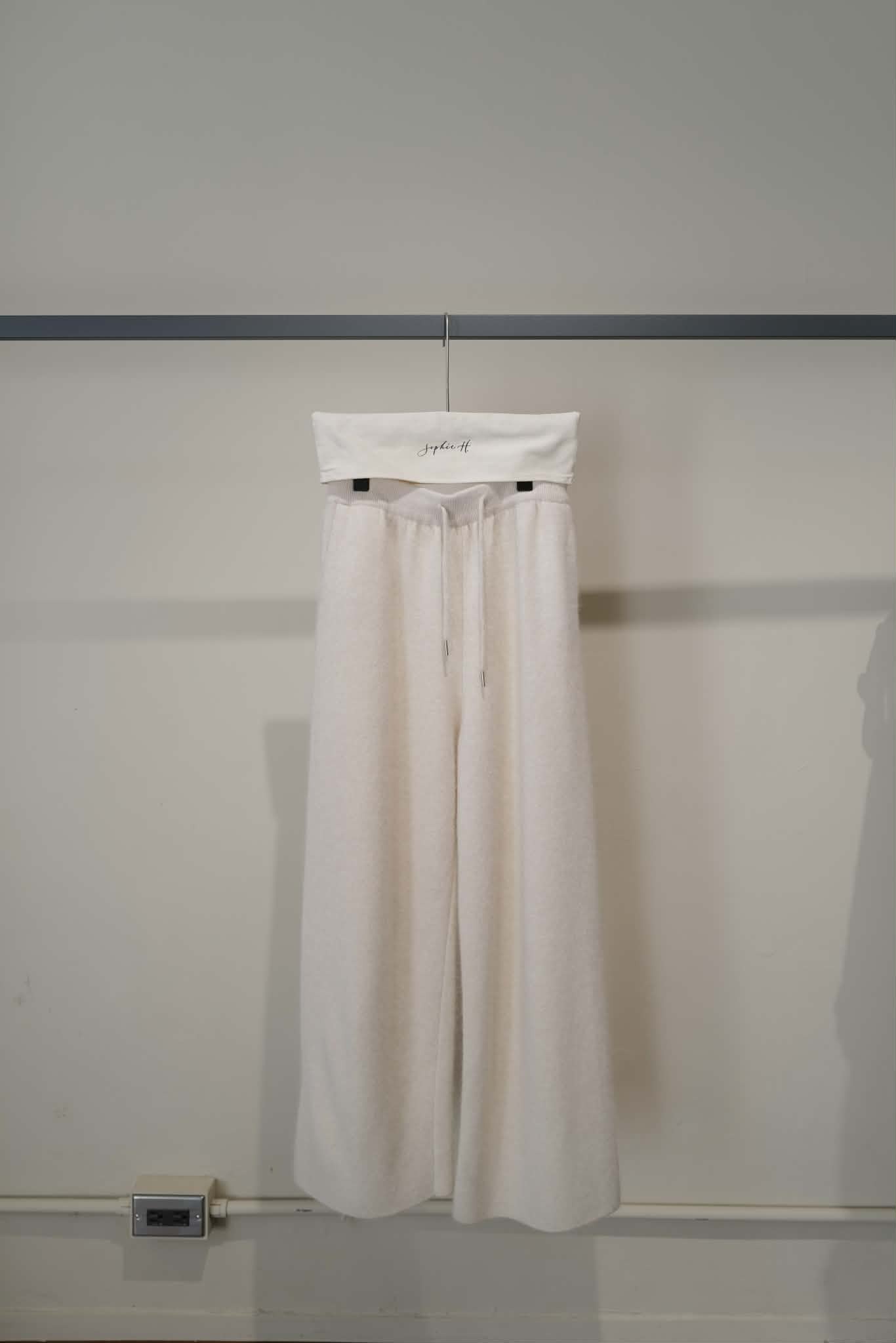 FN11 安哥拉毛綁帶直筒長褲（現貨）