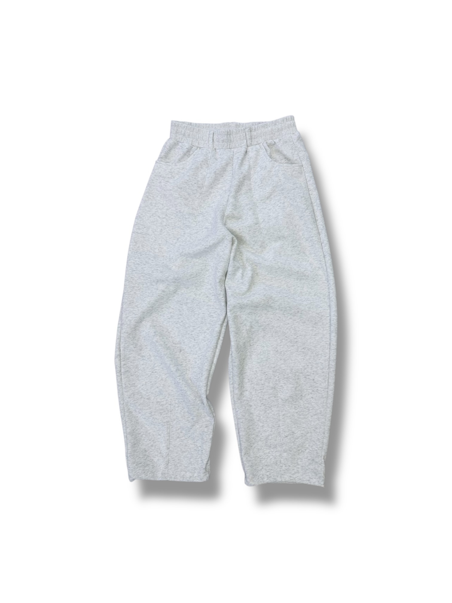 Symphony 褲子-高克數棉褲-褲頭有皮帶環設計（米白）