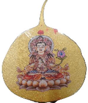 0311PA13-PAT姐健康養生-西藏天然菩提葉 大勢至菩薩 (經師傅開光) 屬馬（A13）