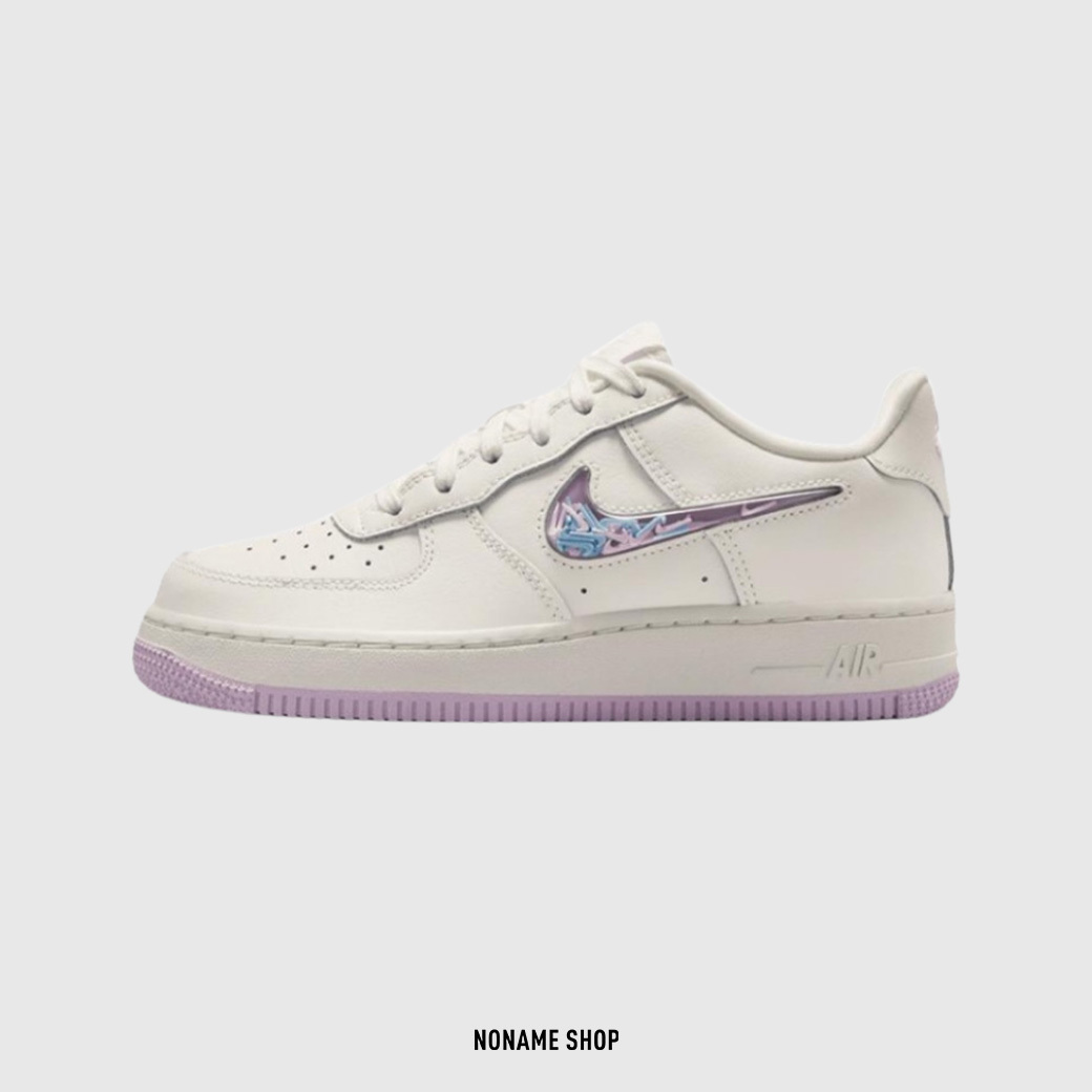 NIKE AIR FORCE 1 LOW AF1 GS 透明 流沙 香芋紫 (GS/大童)
