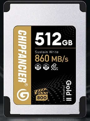 CHIPFANCIER CFexpress Type-A 4.0 Gen2 記憶卡 VPG800 Certified