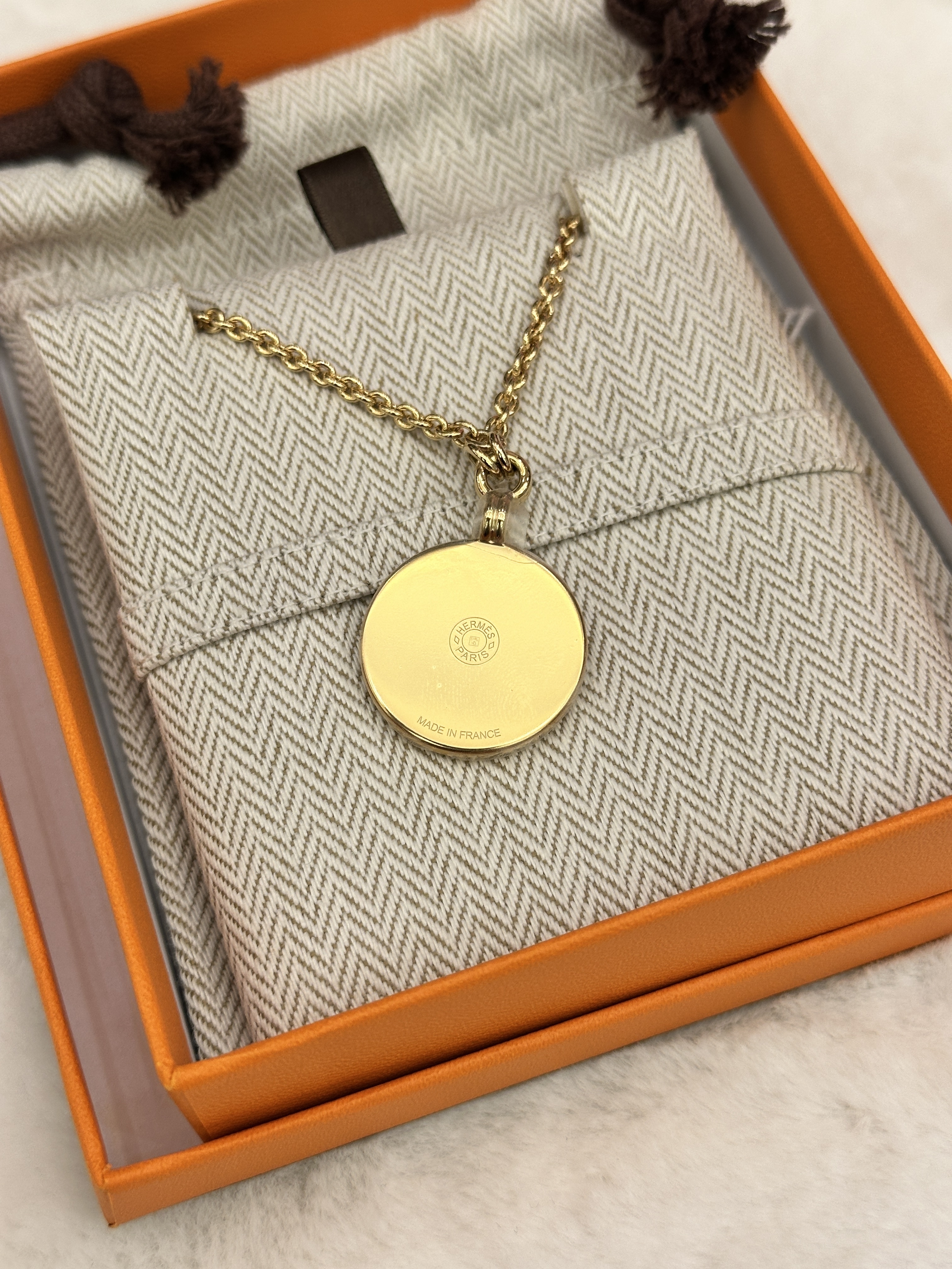 Hermes Medaille Quadrige necklace, small model