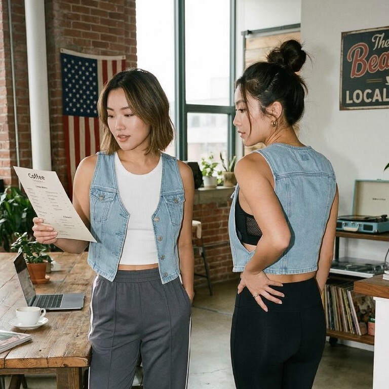 【預購】LEVIS H031118 牛仔魚骨馬甲上衣