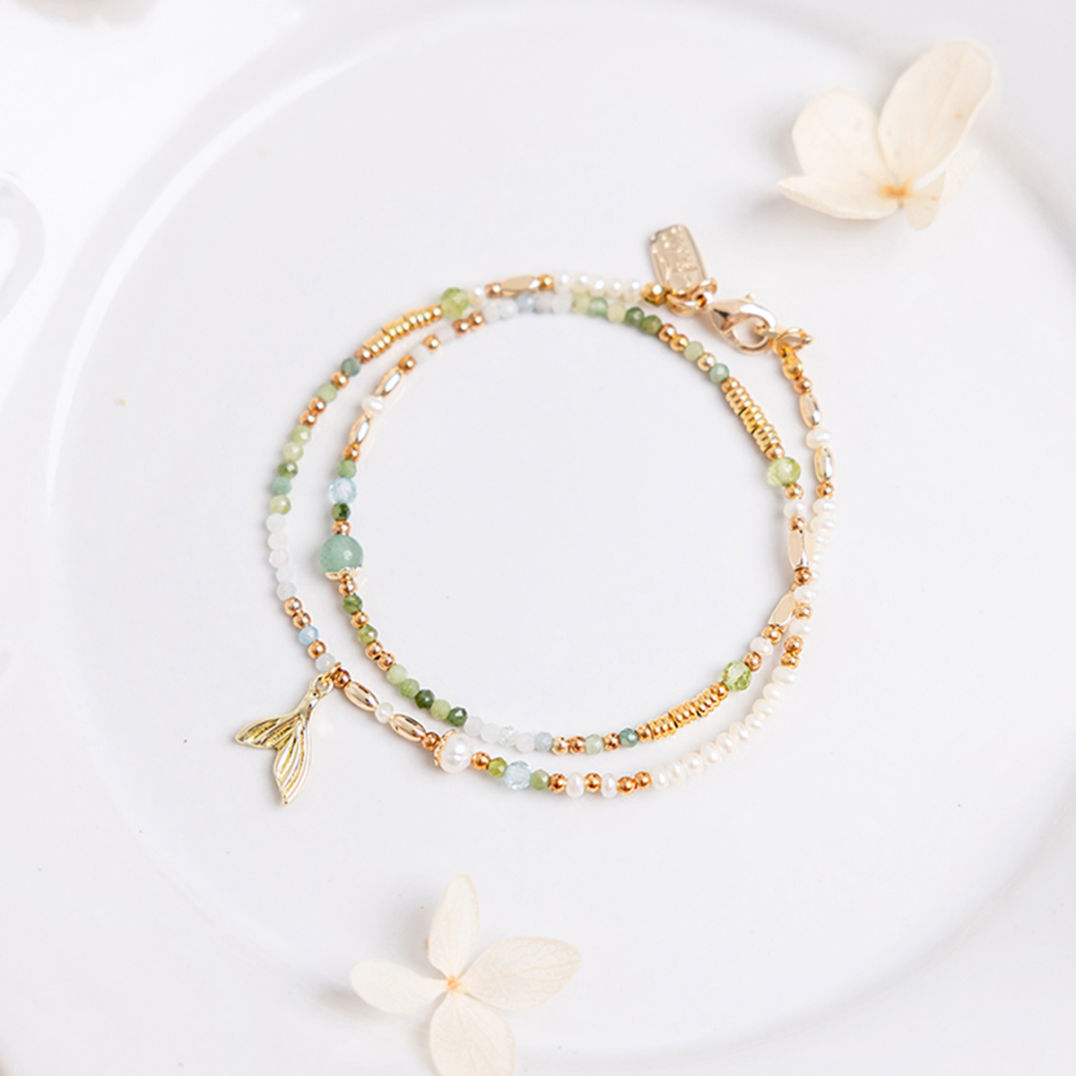 《苗栗意象》蓬萊溪護魚步道 • 森林溪畔 – 珍珠綠碧璽 – 手鍊