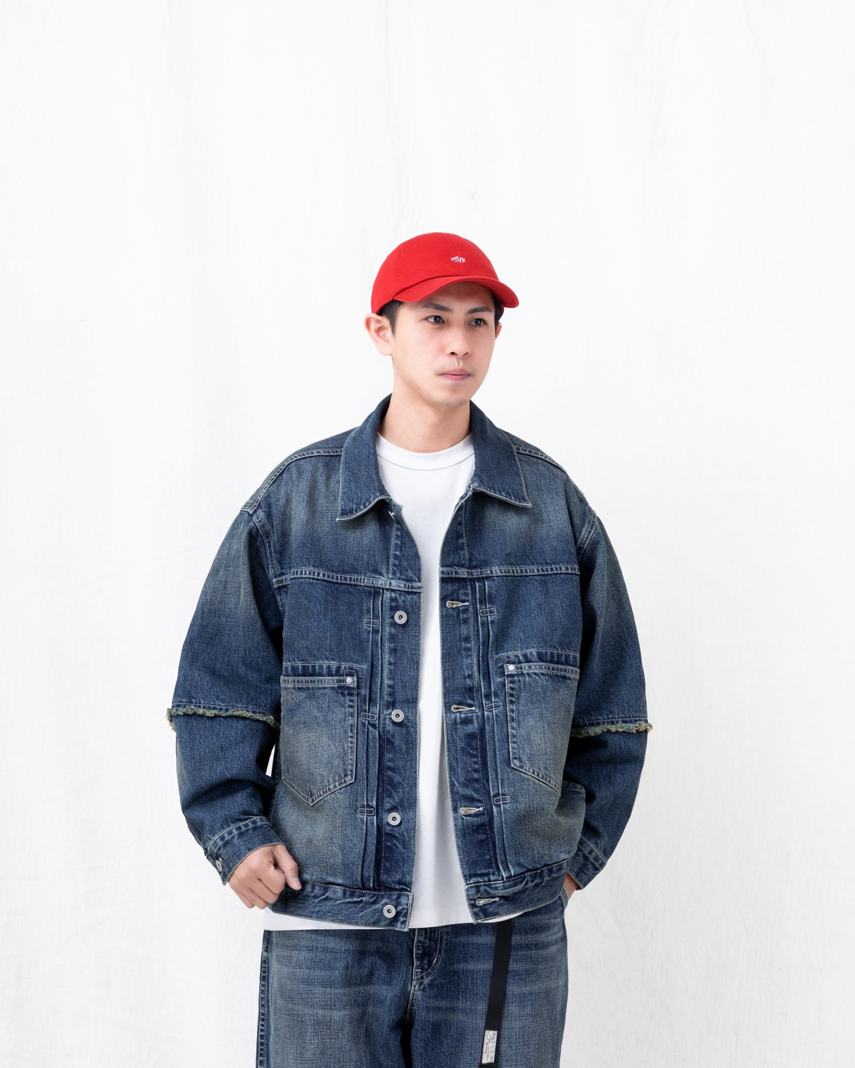 Persevere Vintage Denim Jacket 水洗 抽鬚 牛仔外套 兩色