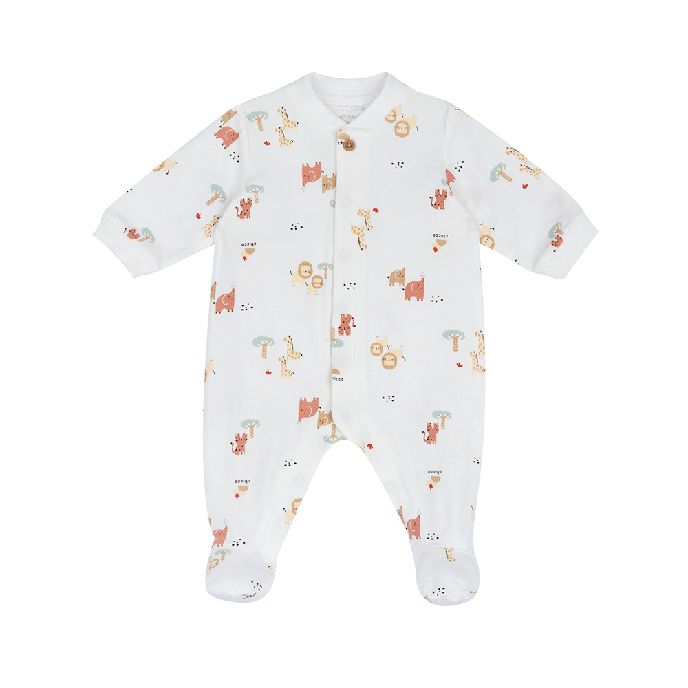 精選可愛動物園-滿版前開長袖兔裝