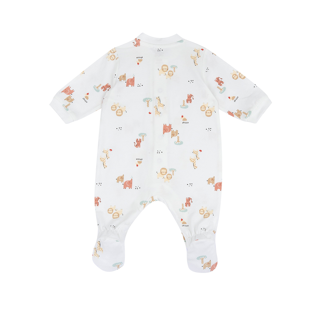 精選可愛動物園-滿版前開長袖兔裝