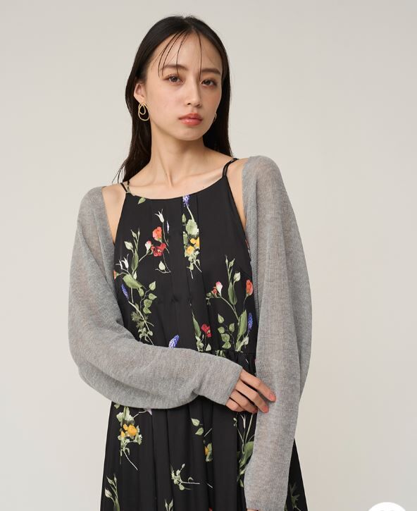 [預購] SNIDEL 輕透感短版針織罩衫