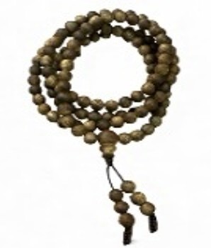 0311PA29-PAT姐健康養生-天然綠奇楠沉香圓珠6mm頸串/四圈手串標準手圍: 16cm如需加長, 一粒加$15（A29）