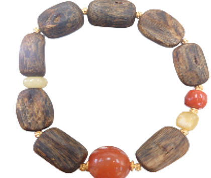 0311PA32-PAT姐健康養生-極品奇楠留疤水沉8mm手串配玉化南紅及蜜蠟標準尺寸15cm如要加大尺寸1.5cm一粒加$328（A32）