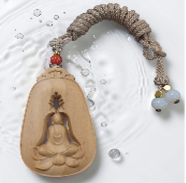 0311PA34-PAT姐健康養生-印度老山檀香無相佛吊牌頸繩尺寸: 50(長)x30(闊)x10(厚)（A34）