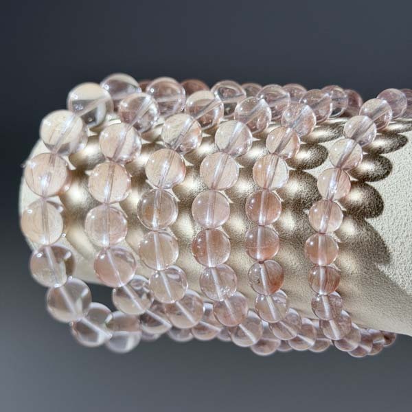 粉兔毛水晶手鍊