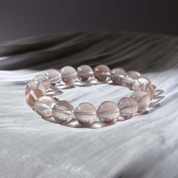 粉兔毛水晶手鍊