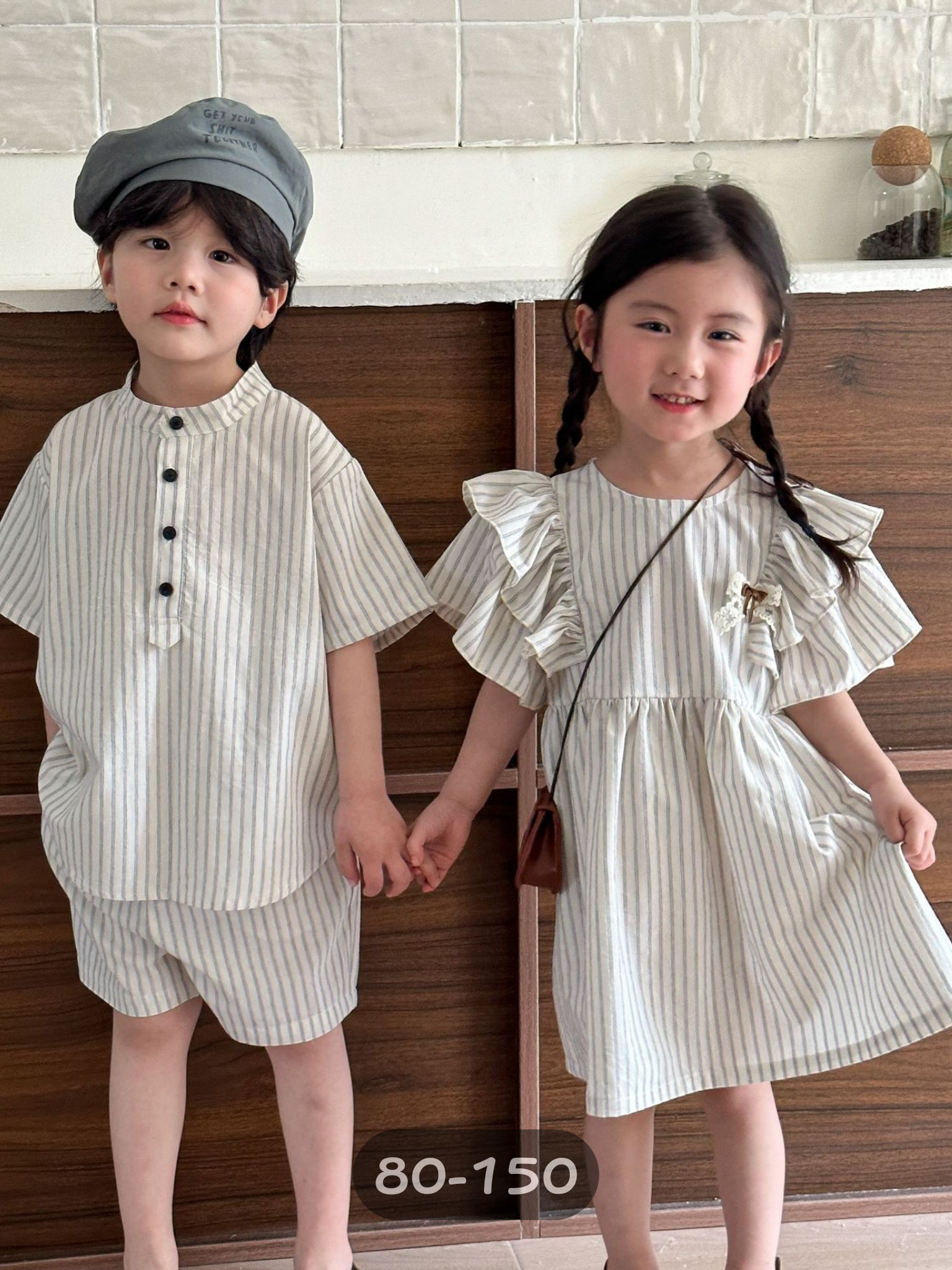 夏日線條 短袖套裝/裙裝