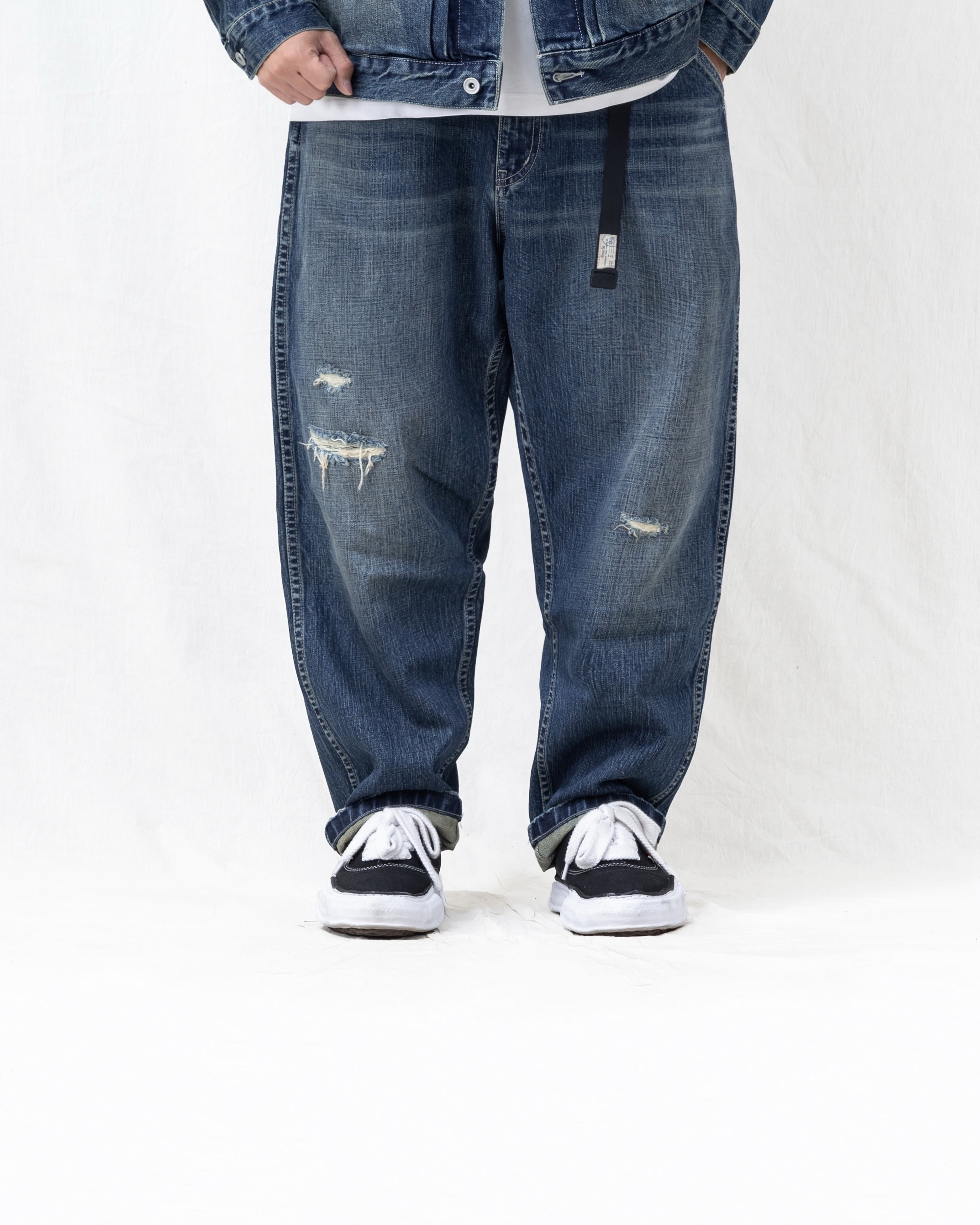 Persevere Vintage Distressed Jeans 水洗 破壞 長褲 牛仔褲 兩色