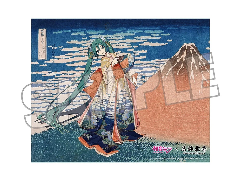 「ACG.GO」「預購」初音未來×葛飾北齋 iXima 帆布畫 神奈川沖浪裏／凱風快晴