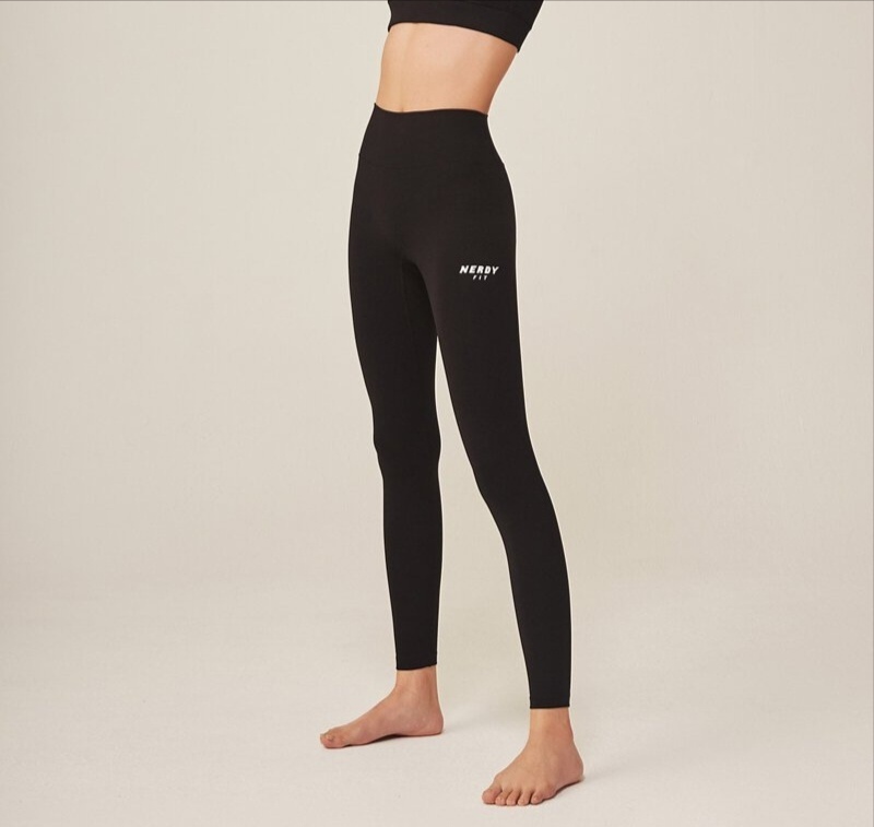 [S] NERDY SLIM COTTON ACTIVE LEGGINGS,CHARCOAL, SN185 (SN185)