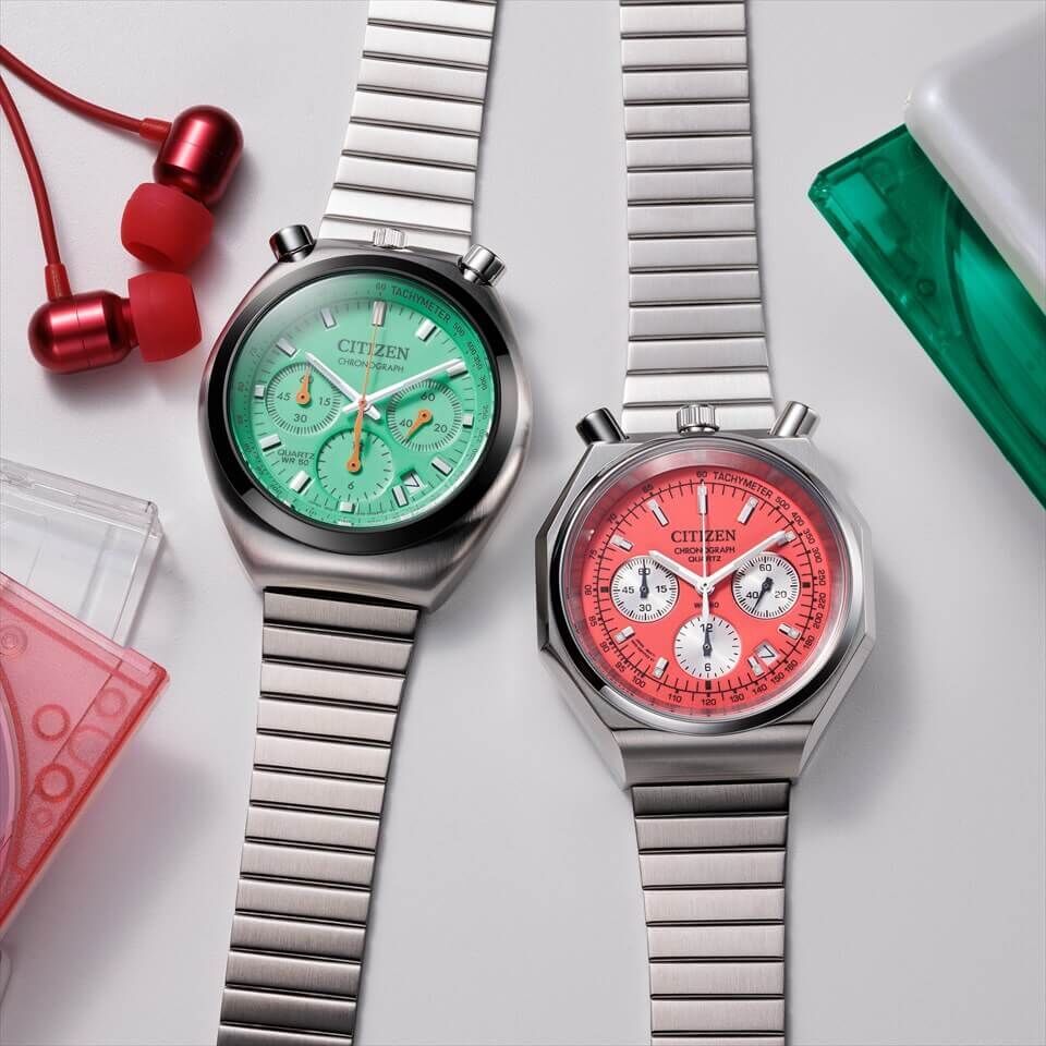 Citizen 星辰 Tsuno Chrono “The Luminous Brothers” Green Dial AN3660-73X , Red Dial AN3700-89Z , 石英錶 限量版 男士腕錶