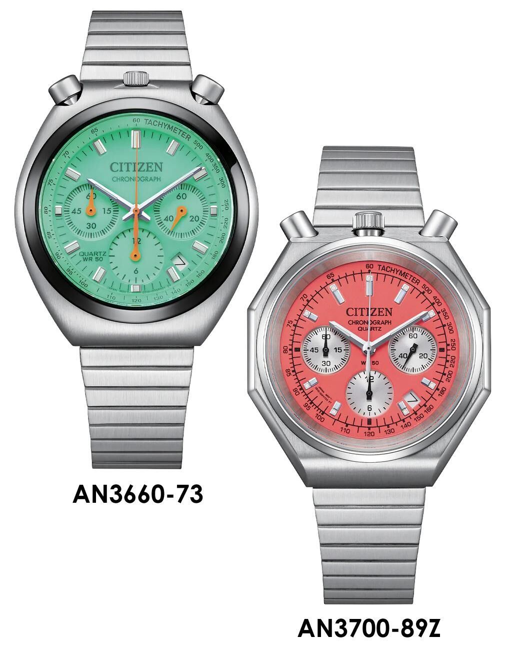 Citizen 星辰 Tsuno Chrono “The Luminous Brothers” Green Dial AN3660-73X , Red Dial AN3700-89Z , 石英錶 限量版 男士腕錶