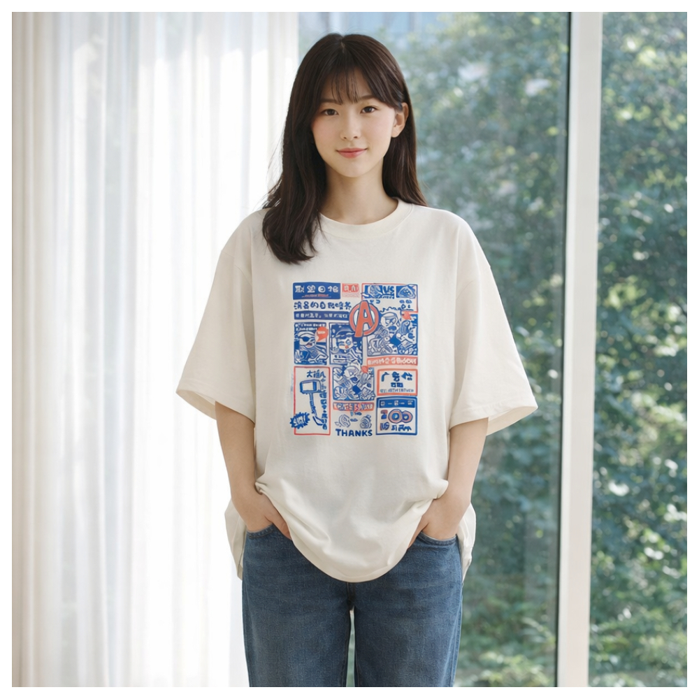 【ASister 小姊姊】AS0132#純棉上衣☆*聯盟日報*中長版短袖T恤(S-3XL)