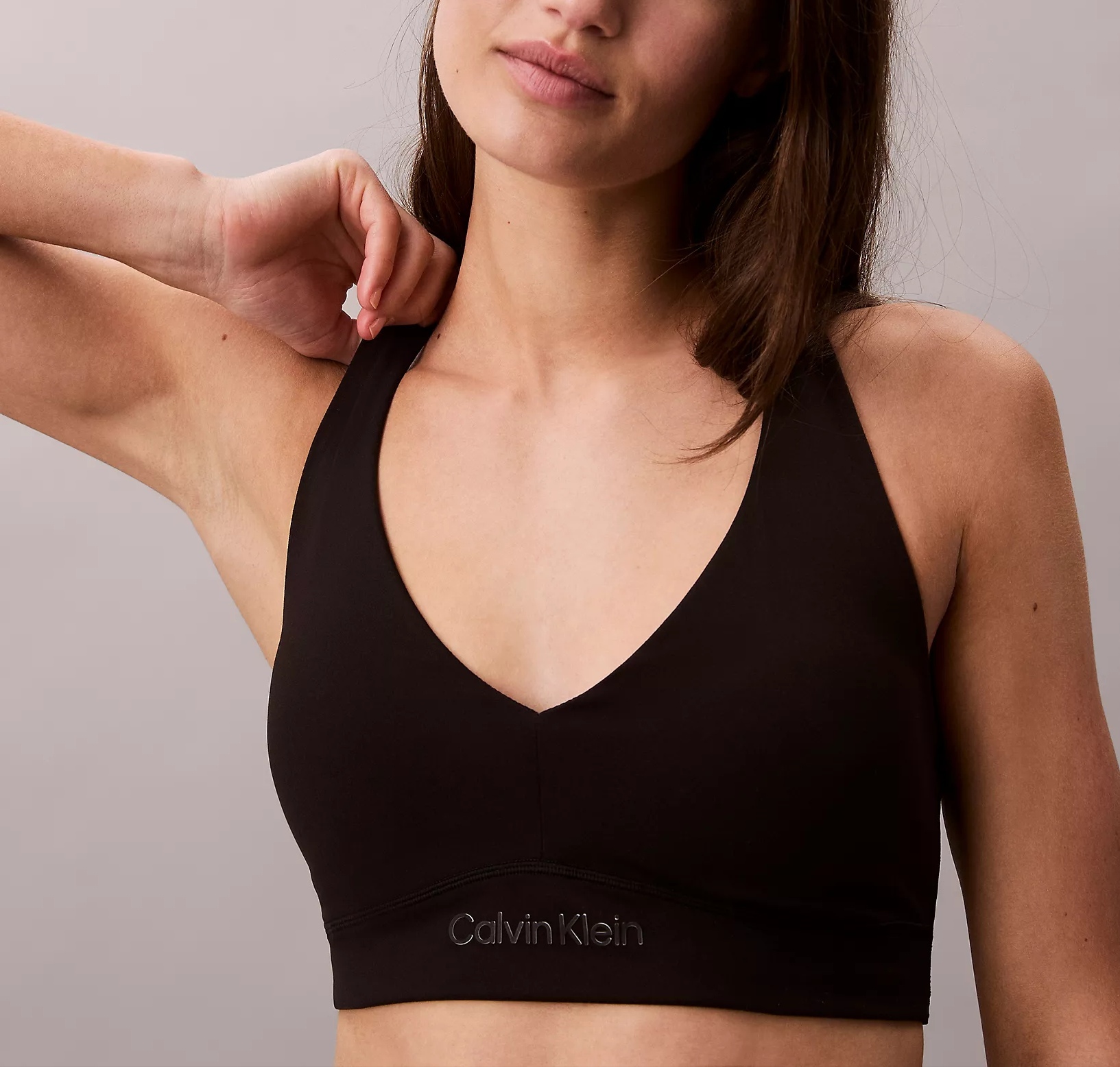 [S] CALVIN KLEIN BLACK SOFT SPORT MEDIUM IMPACT SPORTS BRA, SCK713 (SCK713)