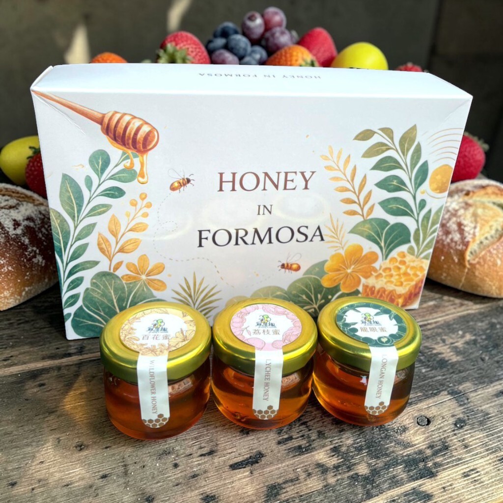 【尋蜜趣】蜜境-蜂蜜禮盒組 (三入蜂蜜+蜂蜜棒) 加贈提袋