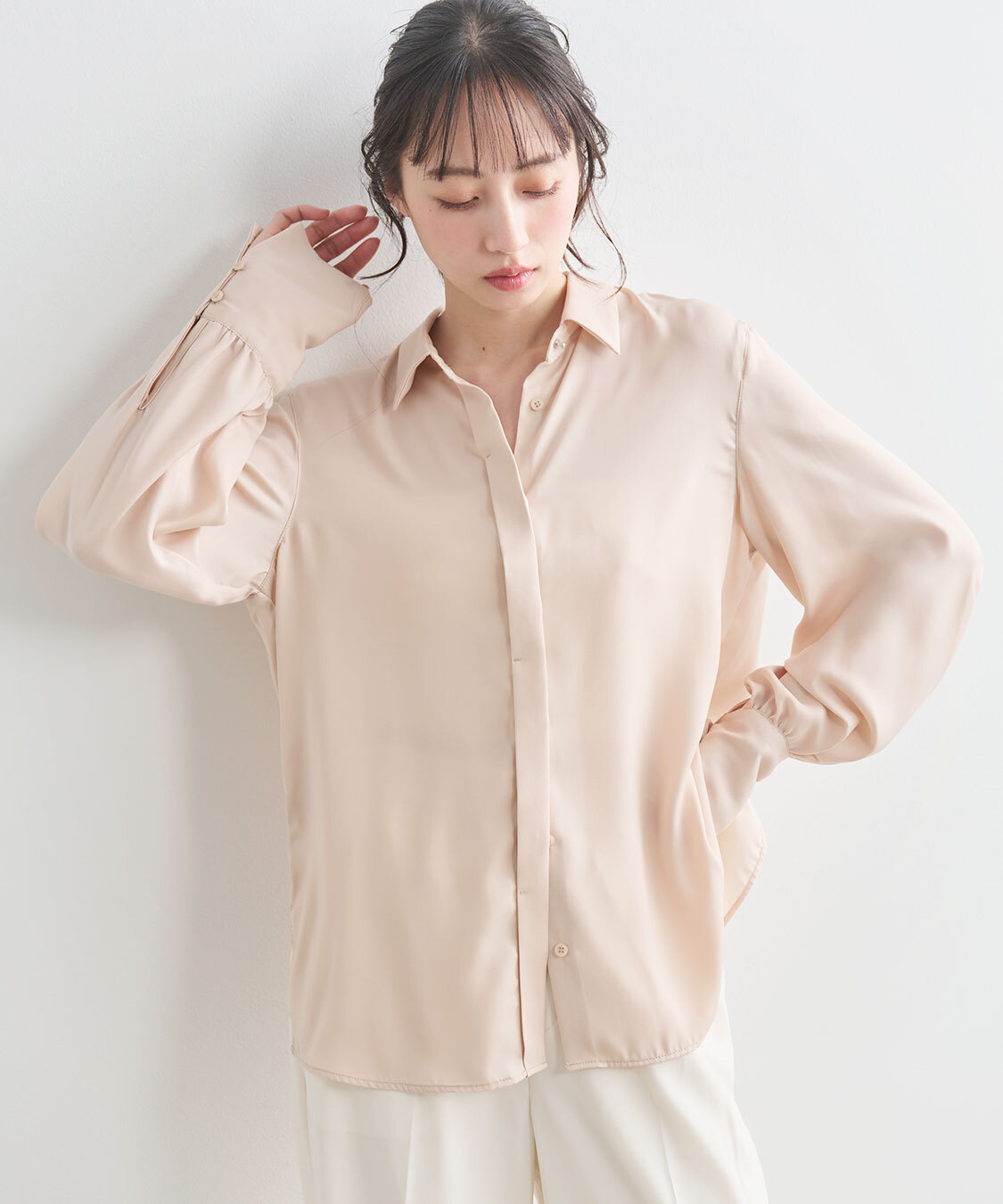 [預購] 折扣COCO DEAL 兩穿式緞面襯衫