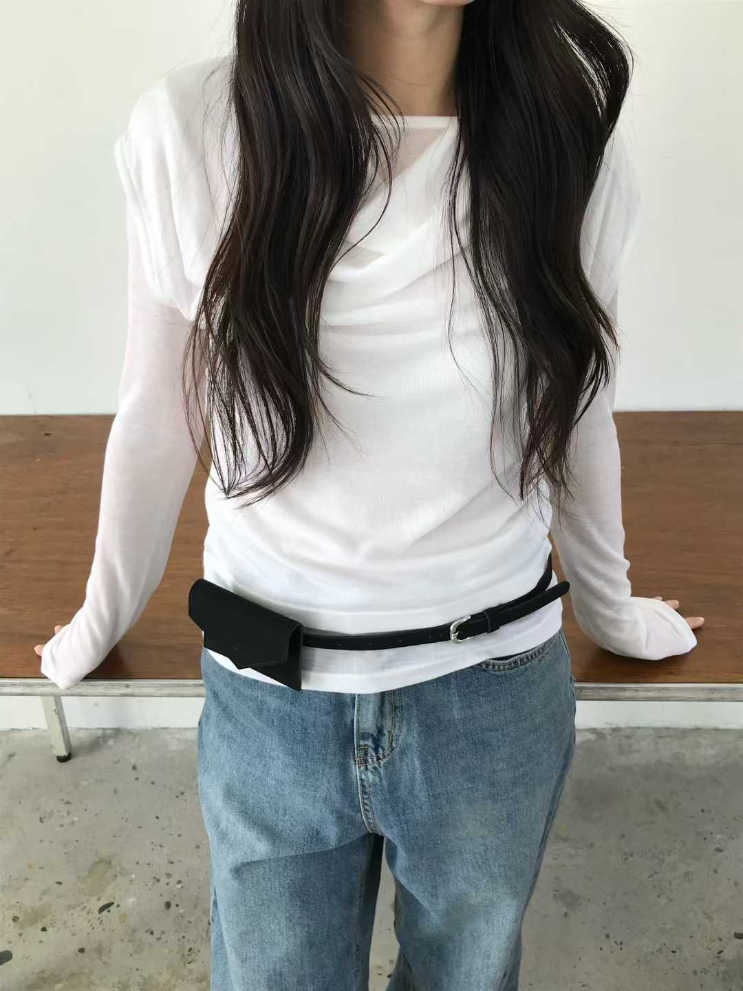 A04-直播人氣推薦！垂領兩件式上衣(5色)