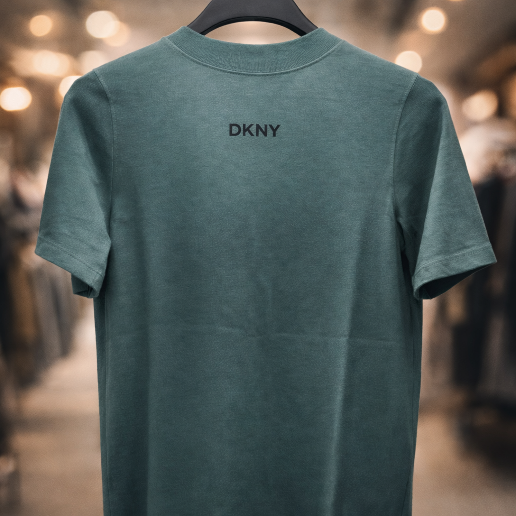 [S] DKNY COOL PINE/BLACK MOCK NECK LOGO SWEATER, DJ4R0451-OT4 (SD1663)