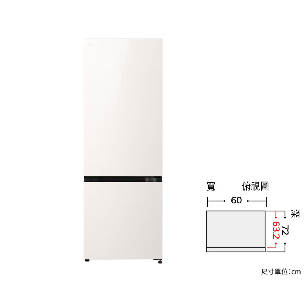 LG 樂金 332公升智慧變頻雙門冰箱 雪霧白 GN-BF330BE